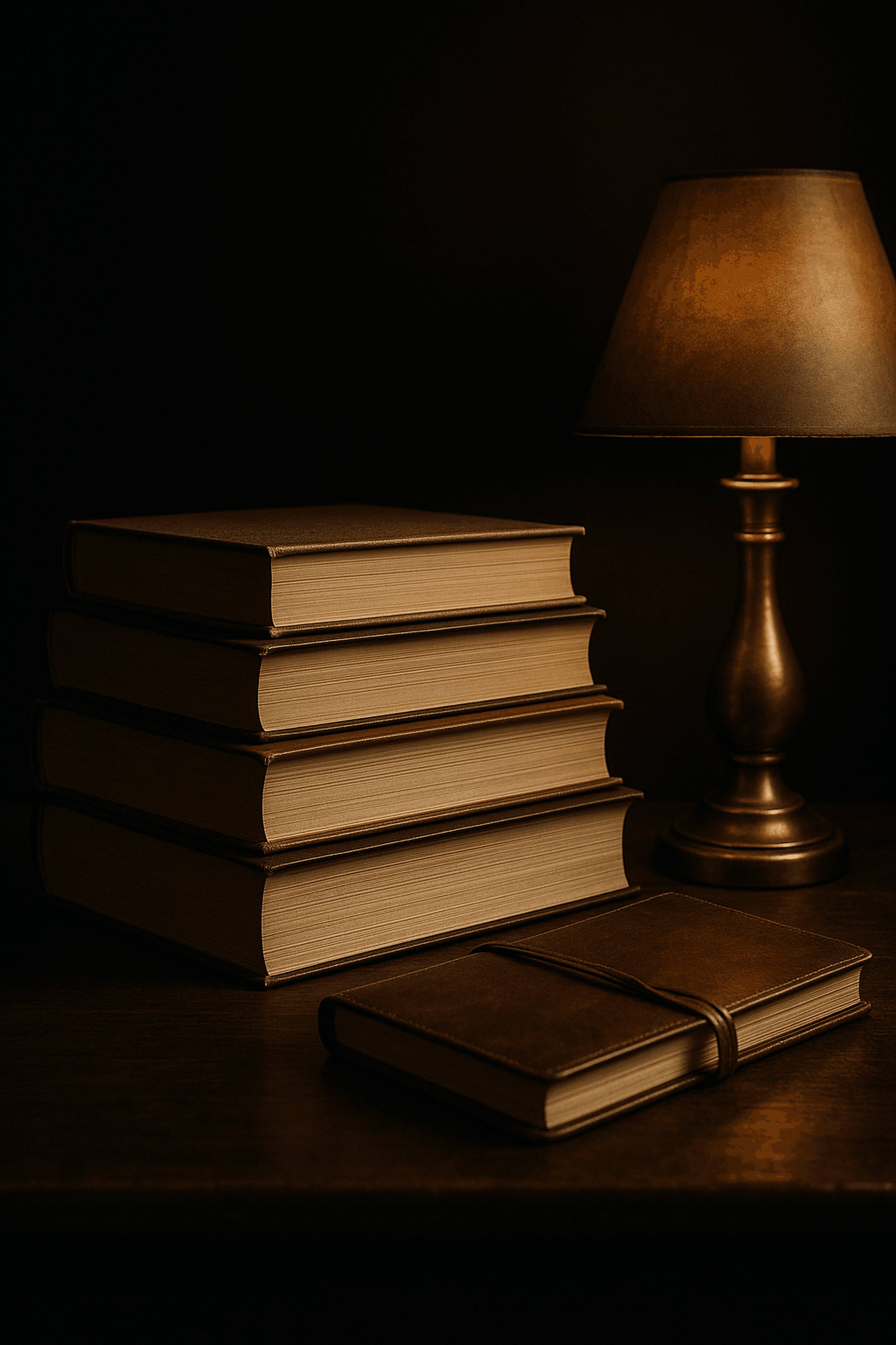 Stack of reference books